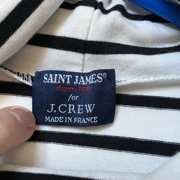 Saint James for J. Crew Turtleneck Womens M/38 Stripe Black Long Sleeve Nautical - Picture 6 of 11